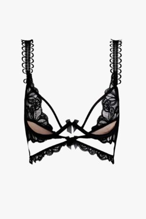 Swirly Floral Embroidered Bra